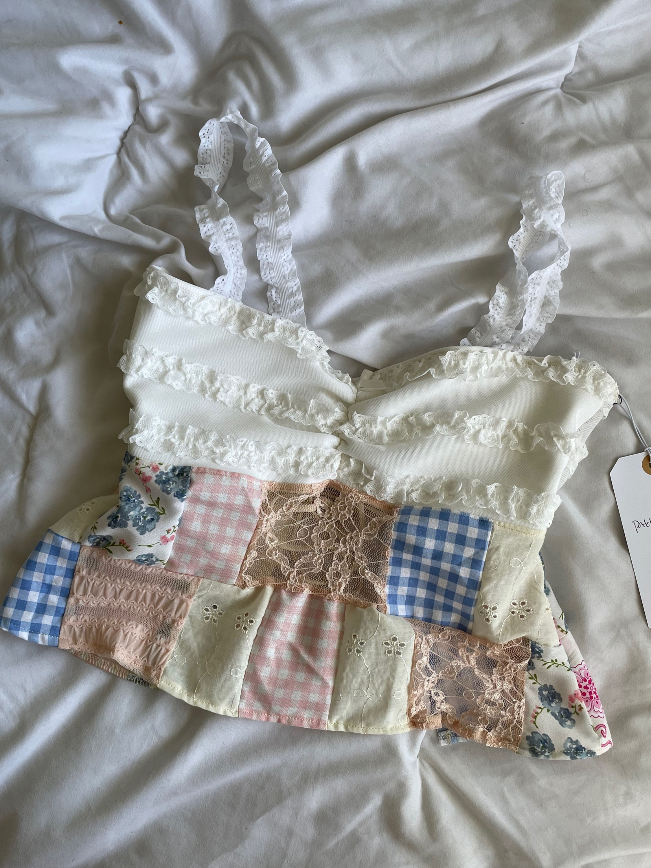 Patchwork top -S