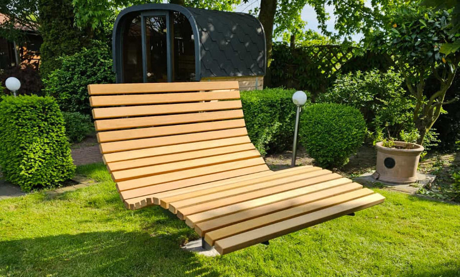 Miniaturbild: drehbares Waldsofa komplett aus Edelstahl