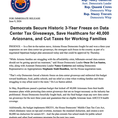 Democrats Secure Historic 3-Year Freeze on Data Center Tax Giveaways, Save Healthcare for 40,000 Arizonans, and Cut Taxes for Working Families