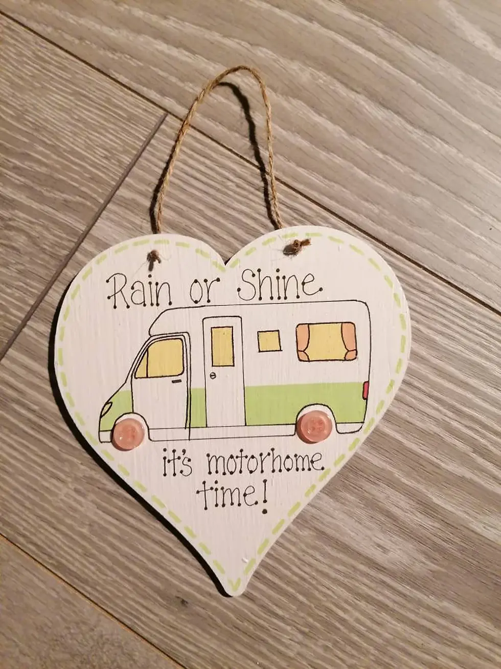 Thumbnail: Handmade Rustic / Shabby Chic Style Motorhome Sign - Wooden Hanging Wall Plaque