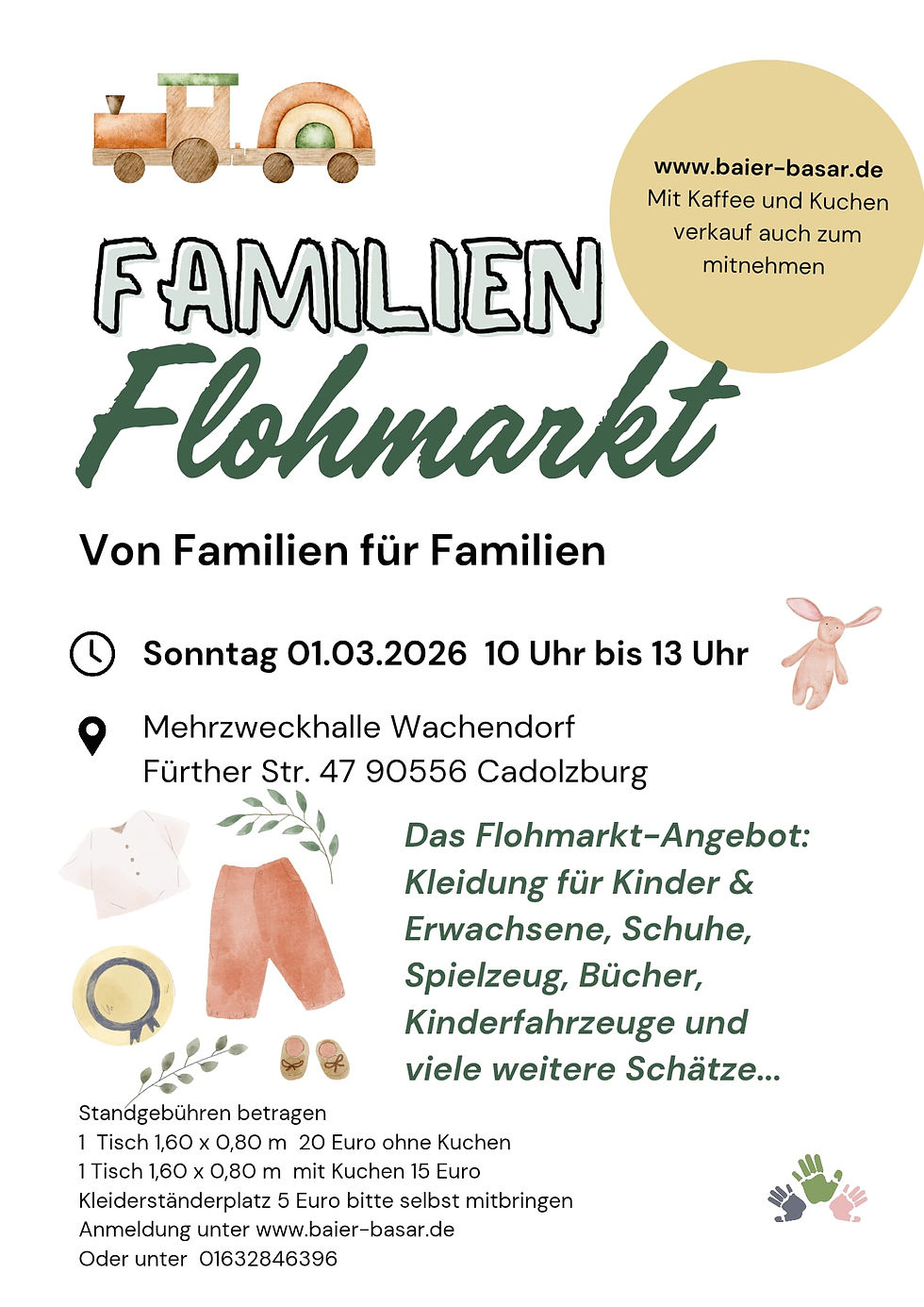Familienbasar Cadolzburg Wachendorf Mehrzweckhalle  
