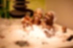 Two friends enjoying jacuzzi bath
