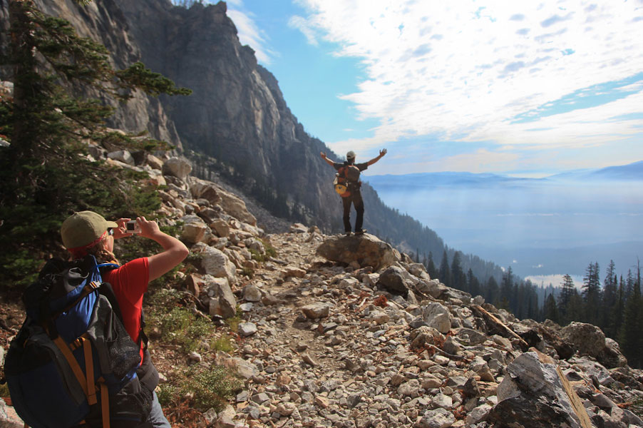Group mountaineering mountains - colorado wilderness corporate team building