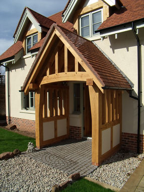Oak timber framed porch in Scotland