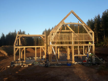 Oak timber frame house
