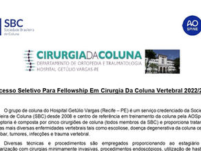 Processo Seletivo para Fellowship em Cirurgia da Coluna Vertebral 2022/2024