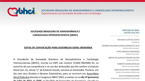 Edital de Convocação para Assembleia Geral Ordinária