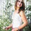 Thumbnail: Gold Button Camie Top in White