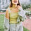 Thumbnail: Feel-The-Sun Knitted Top in Mustard/Yellow