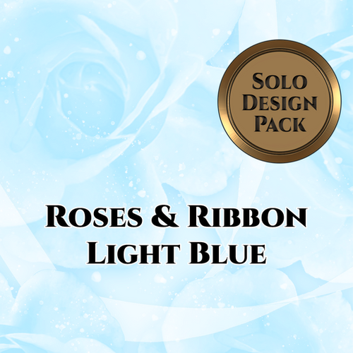 Roses & Ribbon Light Blue Formatting Pack-5x8 [set A]-Instant Download ...