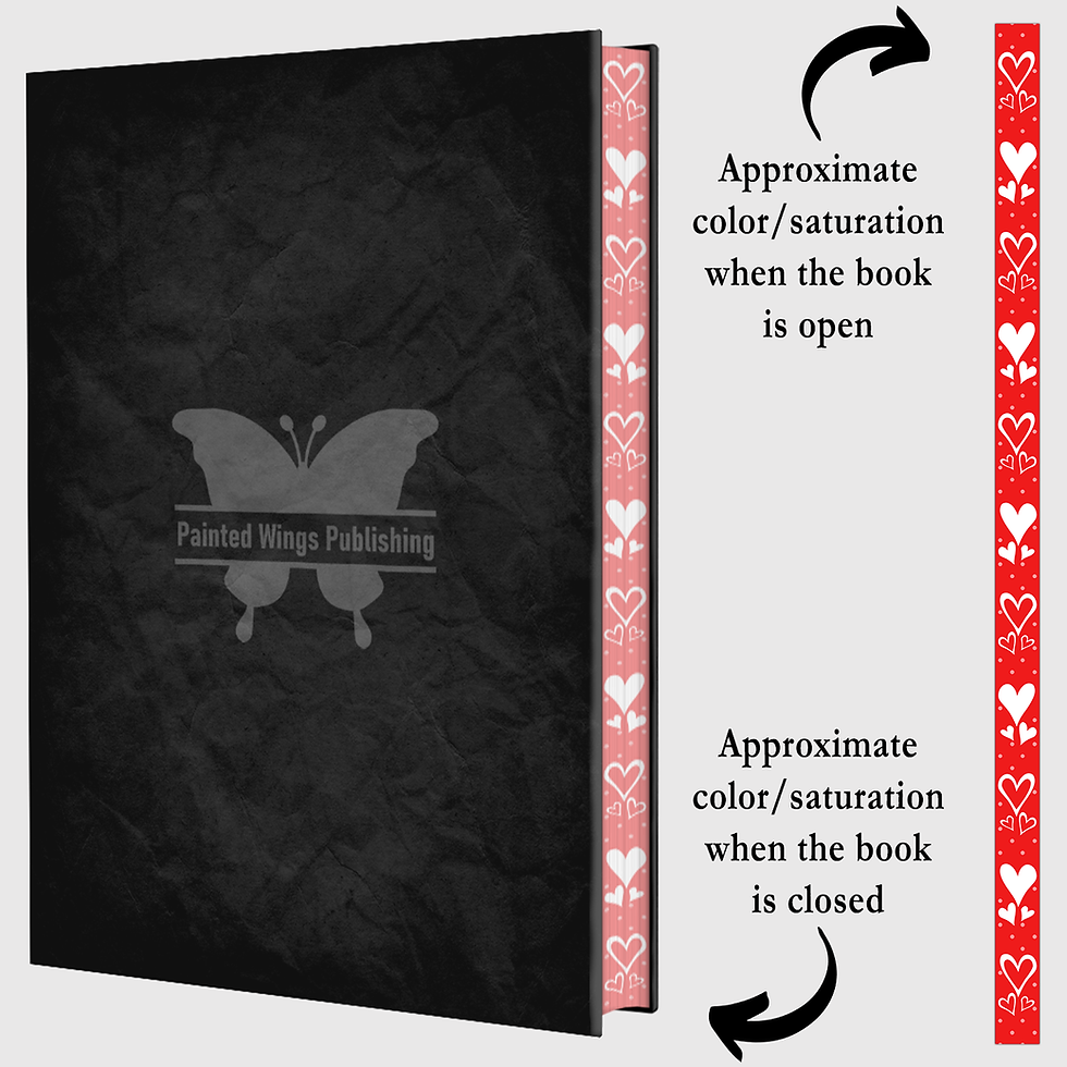 Thumbnail: 5x8Hearts2WhonRed2 (printed edge design) — Instant Download for Vellum