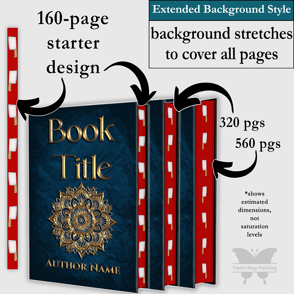 Thumbnail: 5x8Blades3onRd (printed edge design) — Instant Download for Vellum