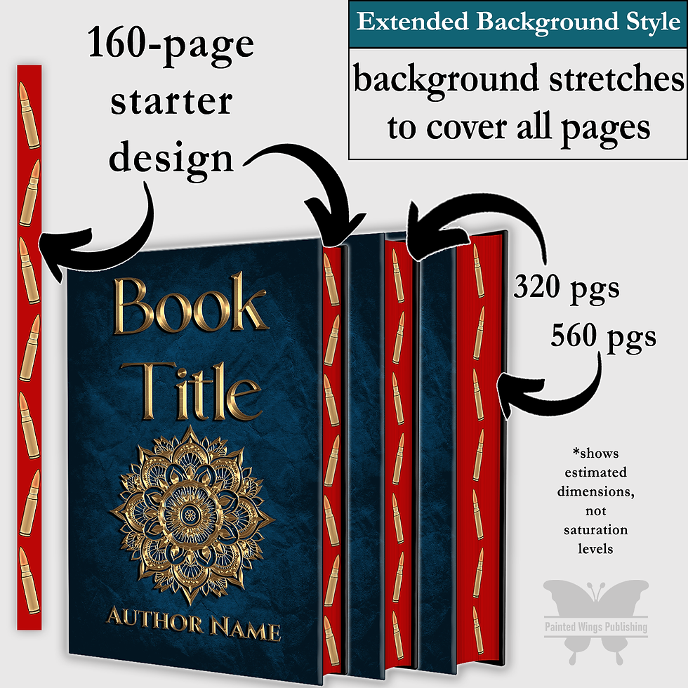 Thumbnail: 5x8Bullets2onRd (printed edge design) — Instant Download for Vellum