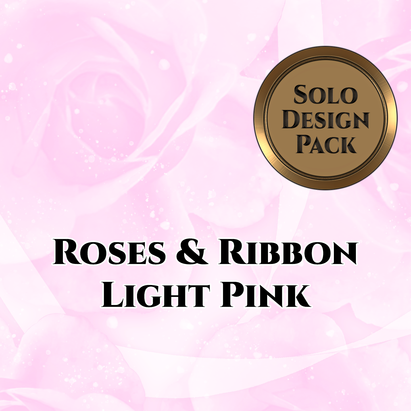 Roses & Ribbon Light Pink Formatting Pack-5.5x8.5 [set A]-Instant Download