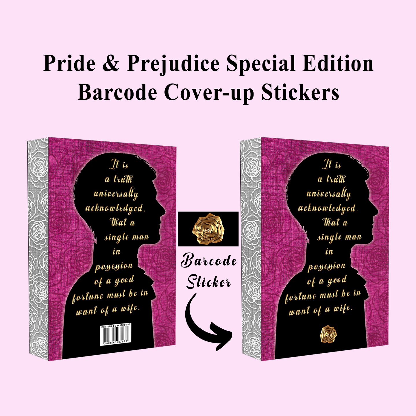 Barcode Cover-Up Stickers—Pride & Prejudice