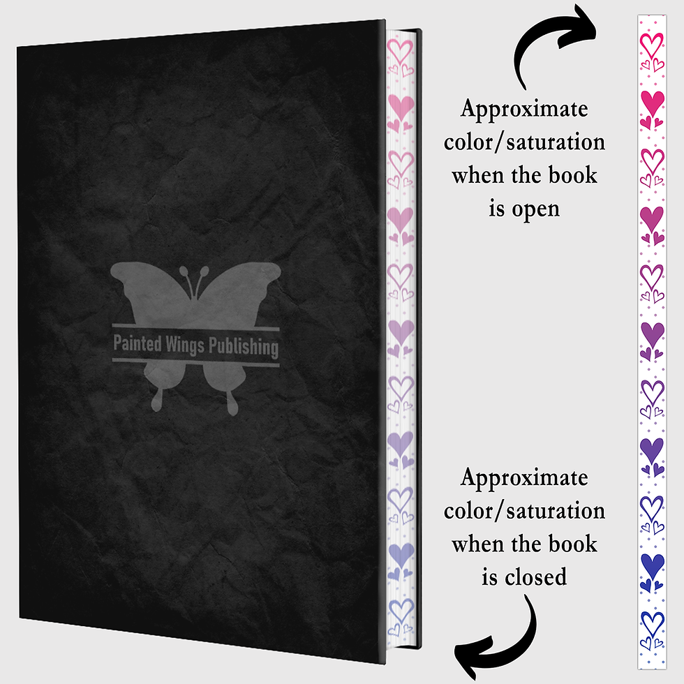 Thumbnail: 5x8Hearts2Pink-BlueA (printed edge design) — Instant Download for Vellum
