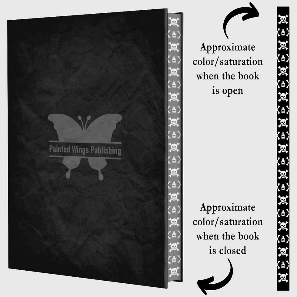 Thumbnail: 5.5x8.5Skulls4WonB (printed edge design) — Instant Download for Vellum