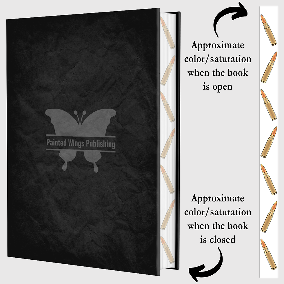 Thumbnail: 5x8Bullets2onWh (printed edge design) — Instant Download for Vellum