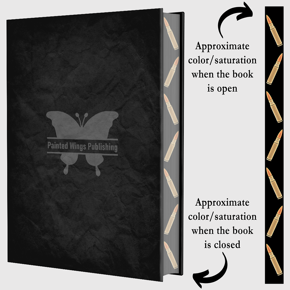 Thumbnail: 5x8Bullets2onBlk (printed edge design) — Instant Download for Vellum