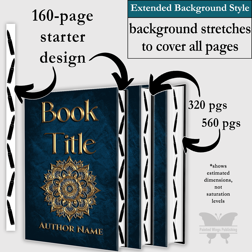 Thumbnail: 5x8Bullets2BonW (printed edge design) — Instant Download for Vellum