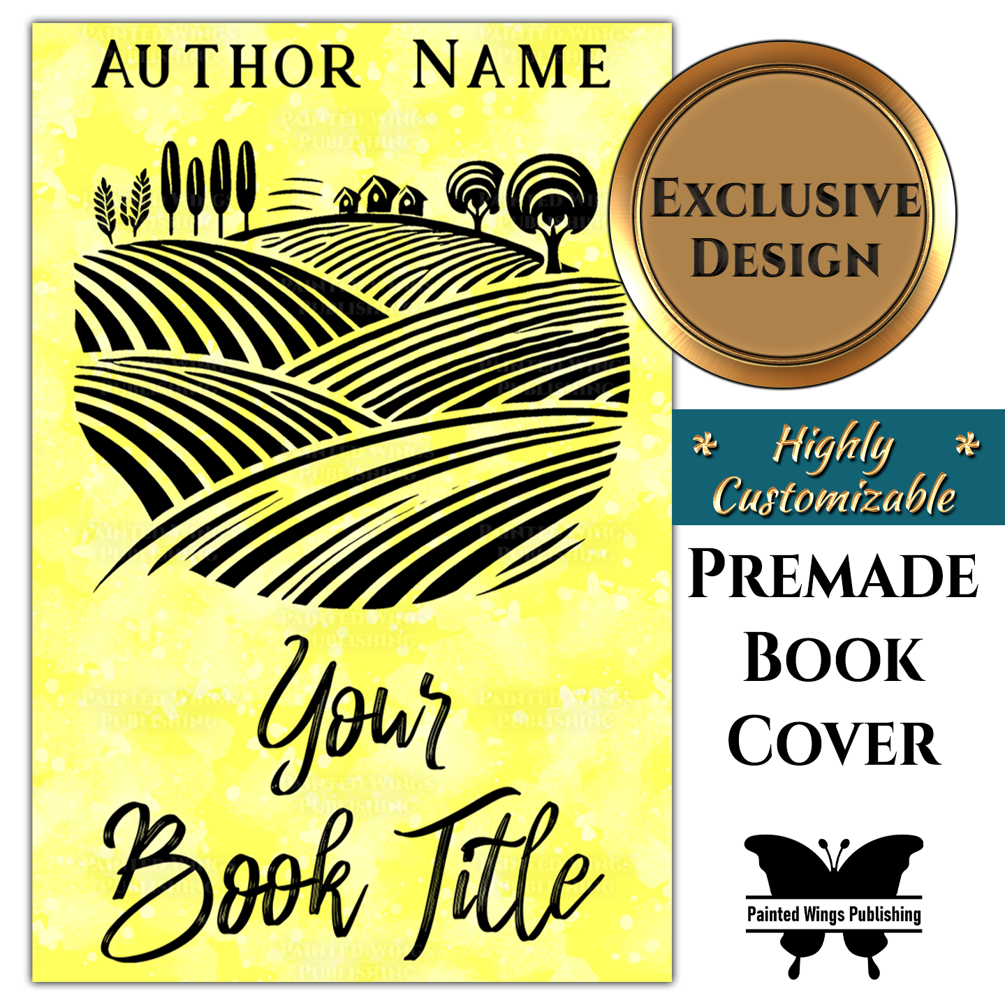 Line Art #48 Premade Book Cover