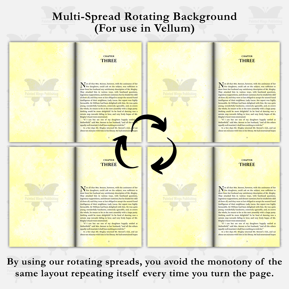 Thumbnail: Sky Light Yellow Formatting Pack-5.5x8.5 [set A]-Instant Download