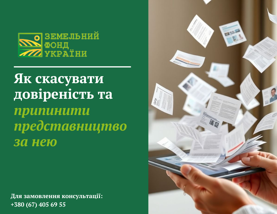 Пояснення порядку скасування довіреності, внесення відміток нотаріусом, припинення представництва та правові наслідки відповідно до ЦК України