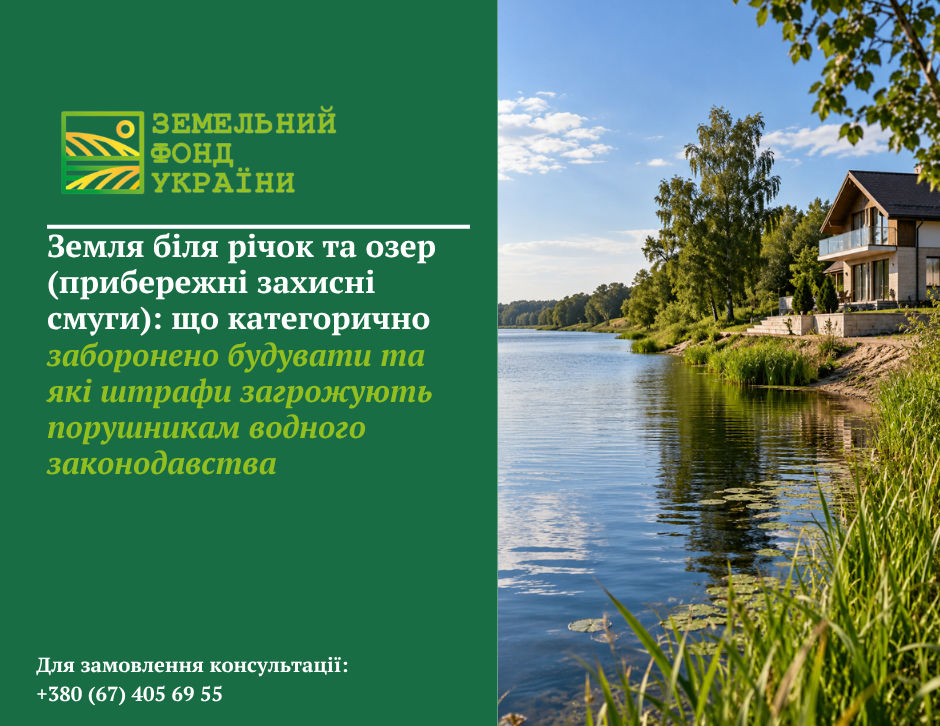 Земля біля річок та озер: правила використання прибережних захисних смуг, обмеження на будівництво, відповідальність і наслідки порушення водного законодавства