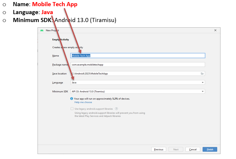 Android Studio Project Help | Creating an Android Project for Phone and ...