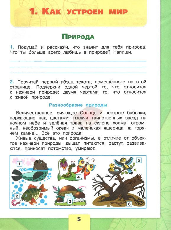 Плешаков А. А. Окружающий мир. 3 класс. Рабочая тетрадь в 2- частях: часть 1 (Школа России)