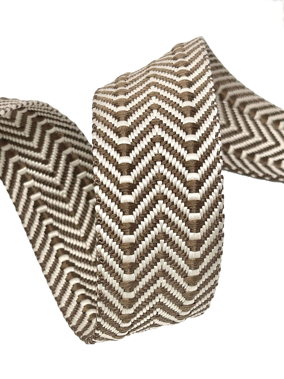 1 ½" Chic Chevron Webbing - TRUFFLE