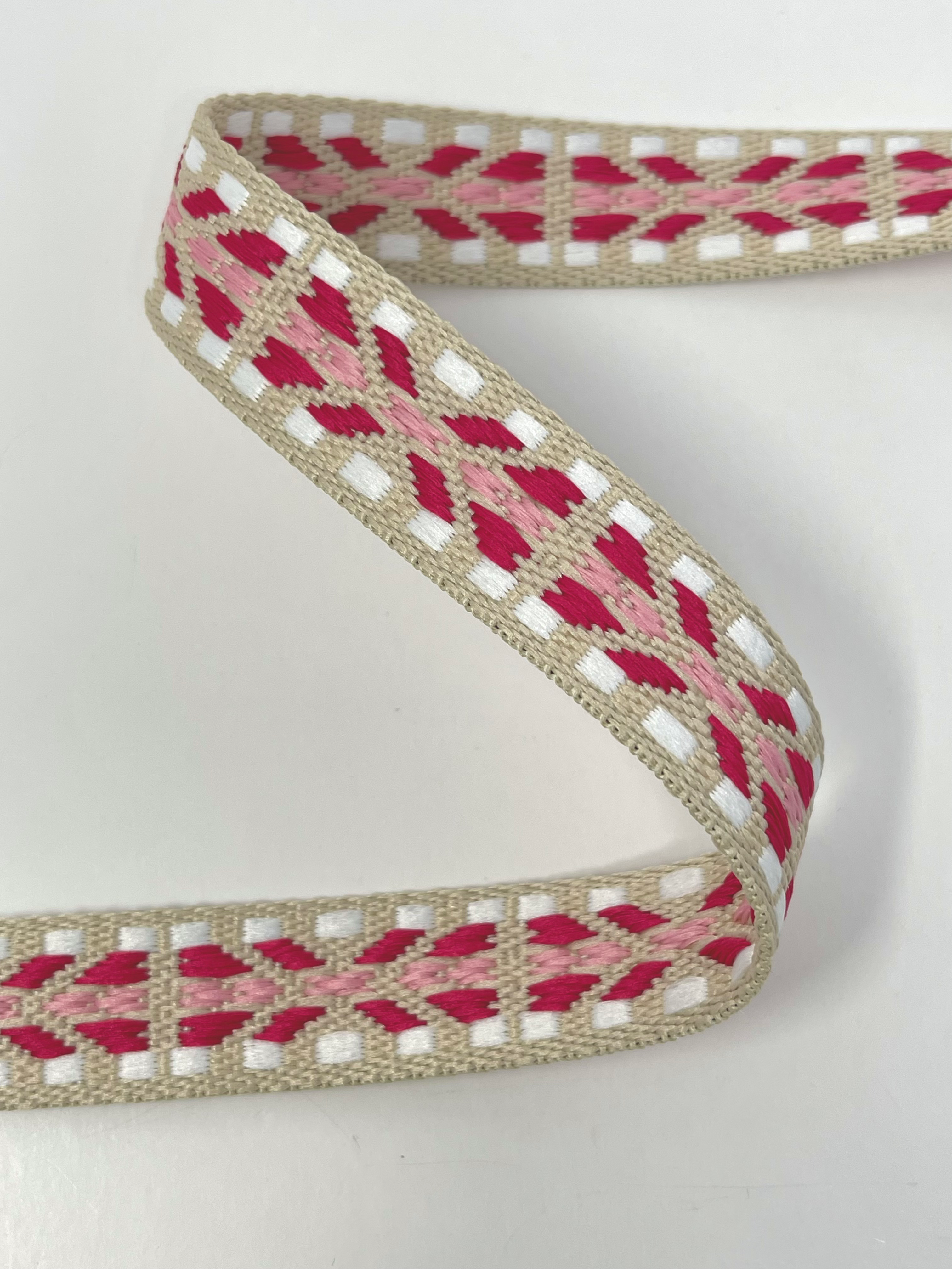 1" Ella Webbing (25mm) - ENCHANTED PINK