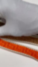 Thumbnail: 1” (25mm) Trendsetter Webbing - ORANGE & CREAM