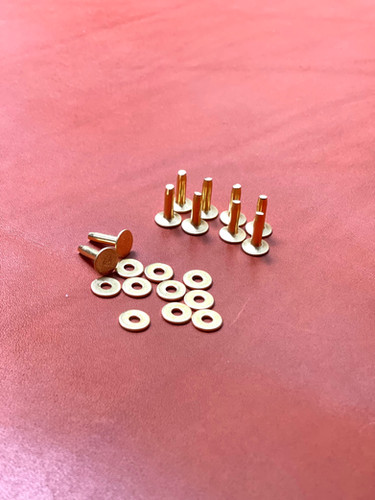 Brass Rivet & Burrs (20 pack) | GeorgiaGirlStitches