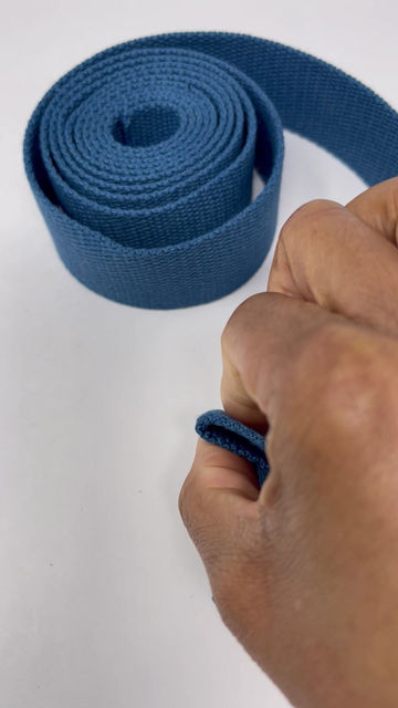 Thumbnail: Cotton Poly Webbing - MARINE BLUE