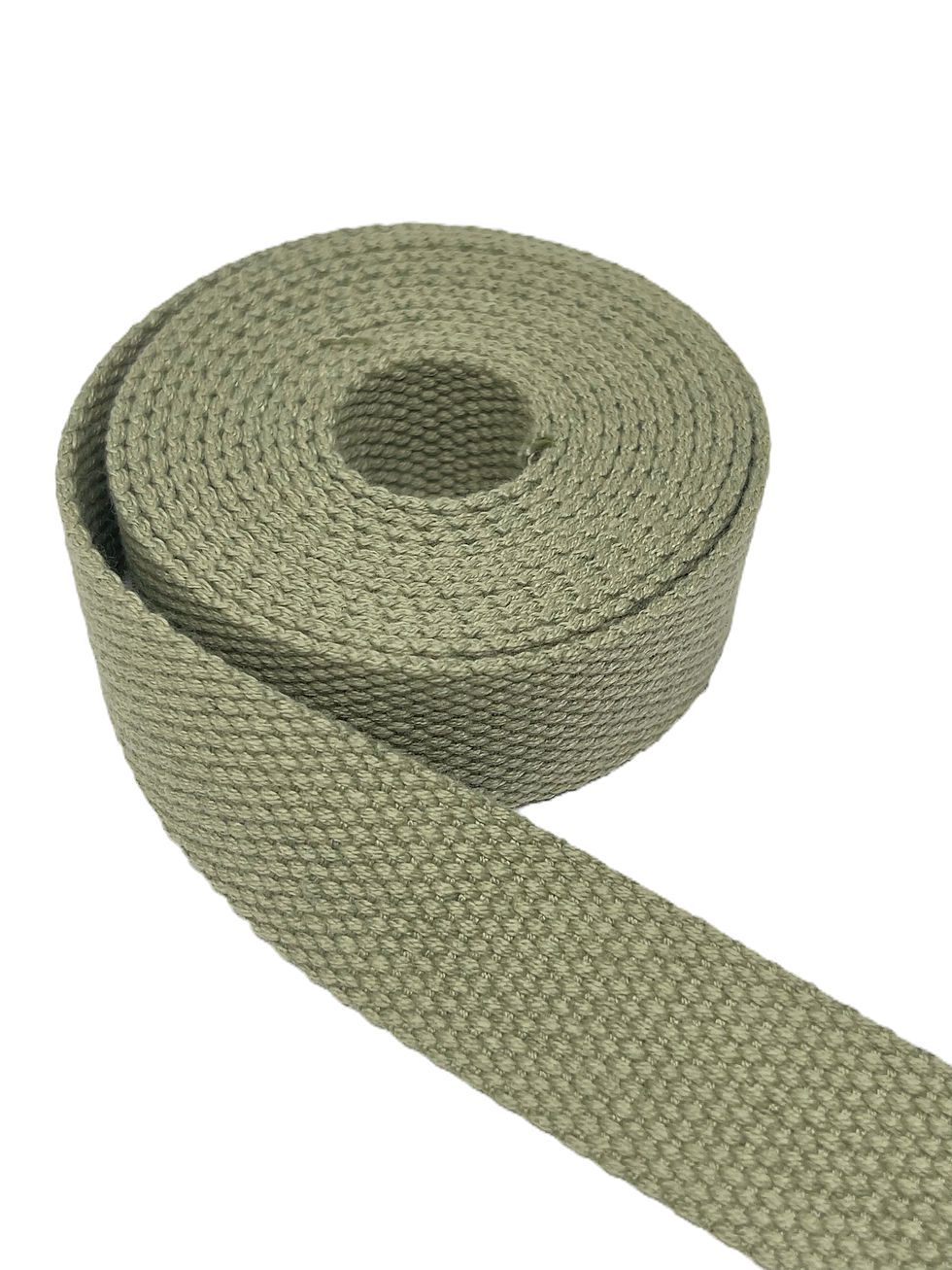 Cotton Poly Webbing - SEA MOSS