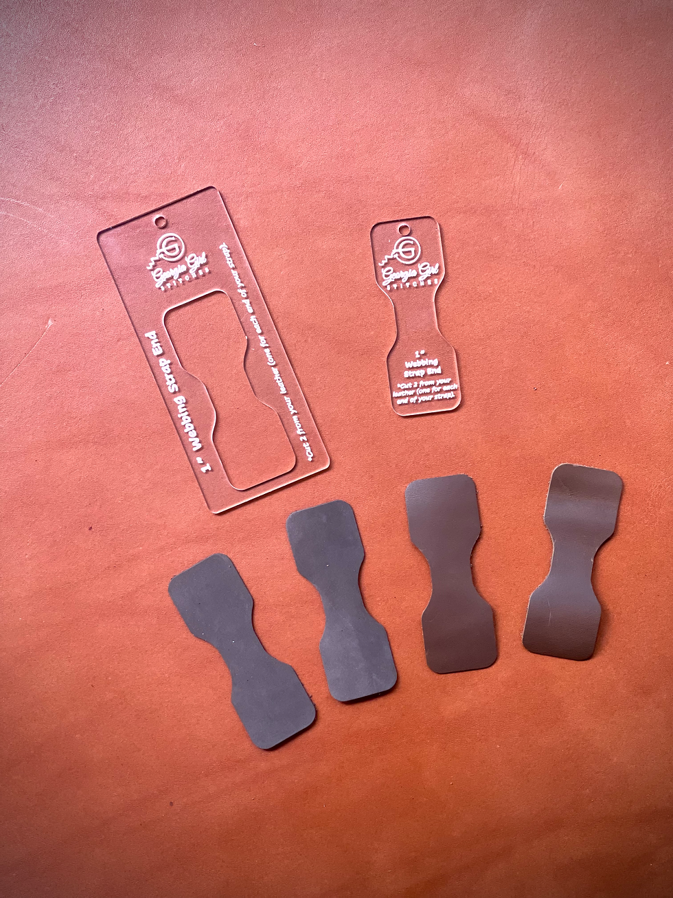 Thumbnail: ACRYLIC TEMPLATES - 1" Strap Ends (for 1” Wide Straps)