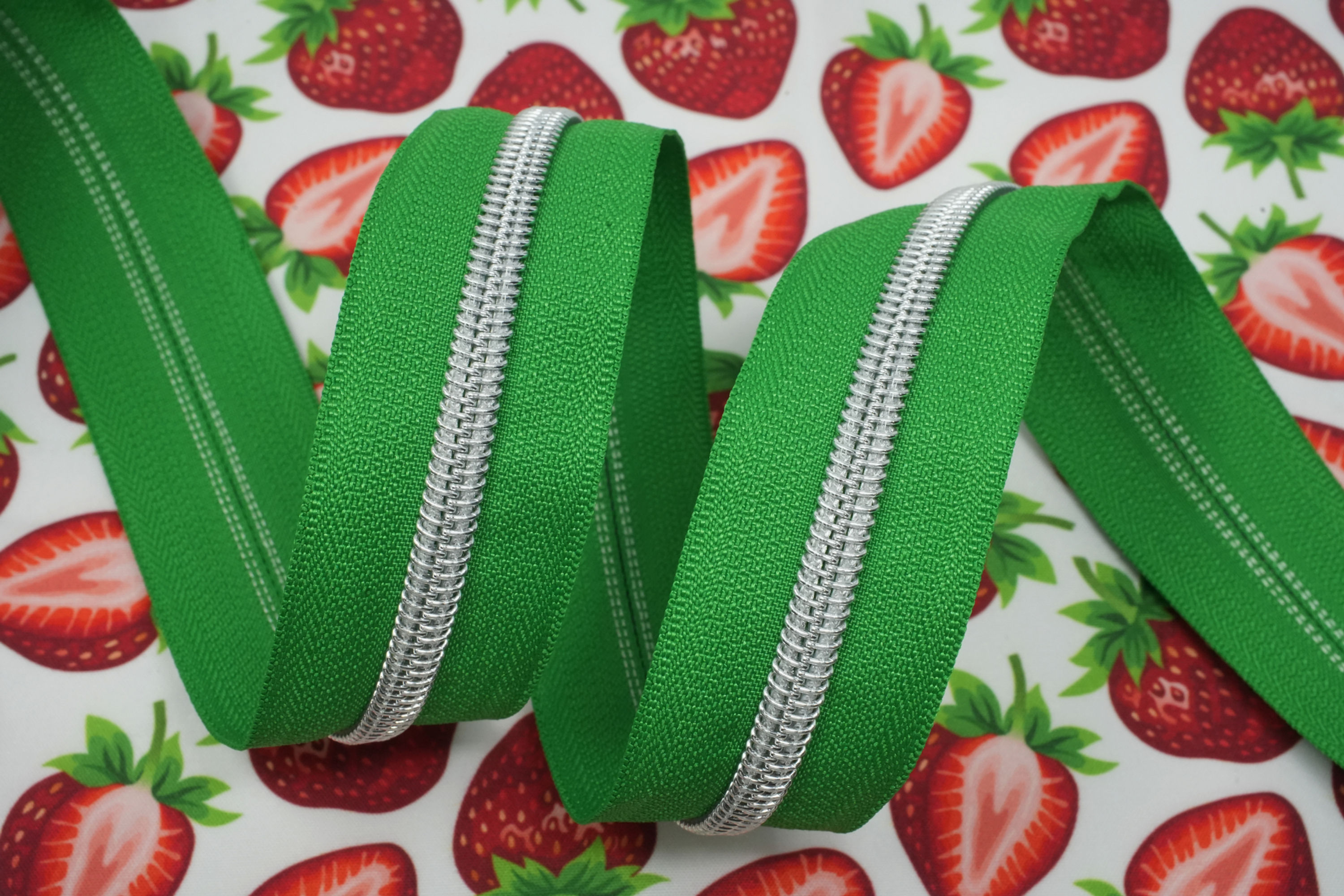 #5 Nylon Zipper Tape - GREEN WITH ENVY