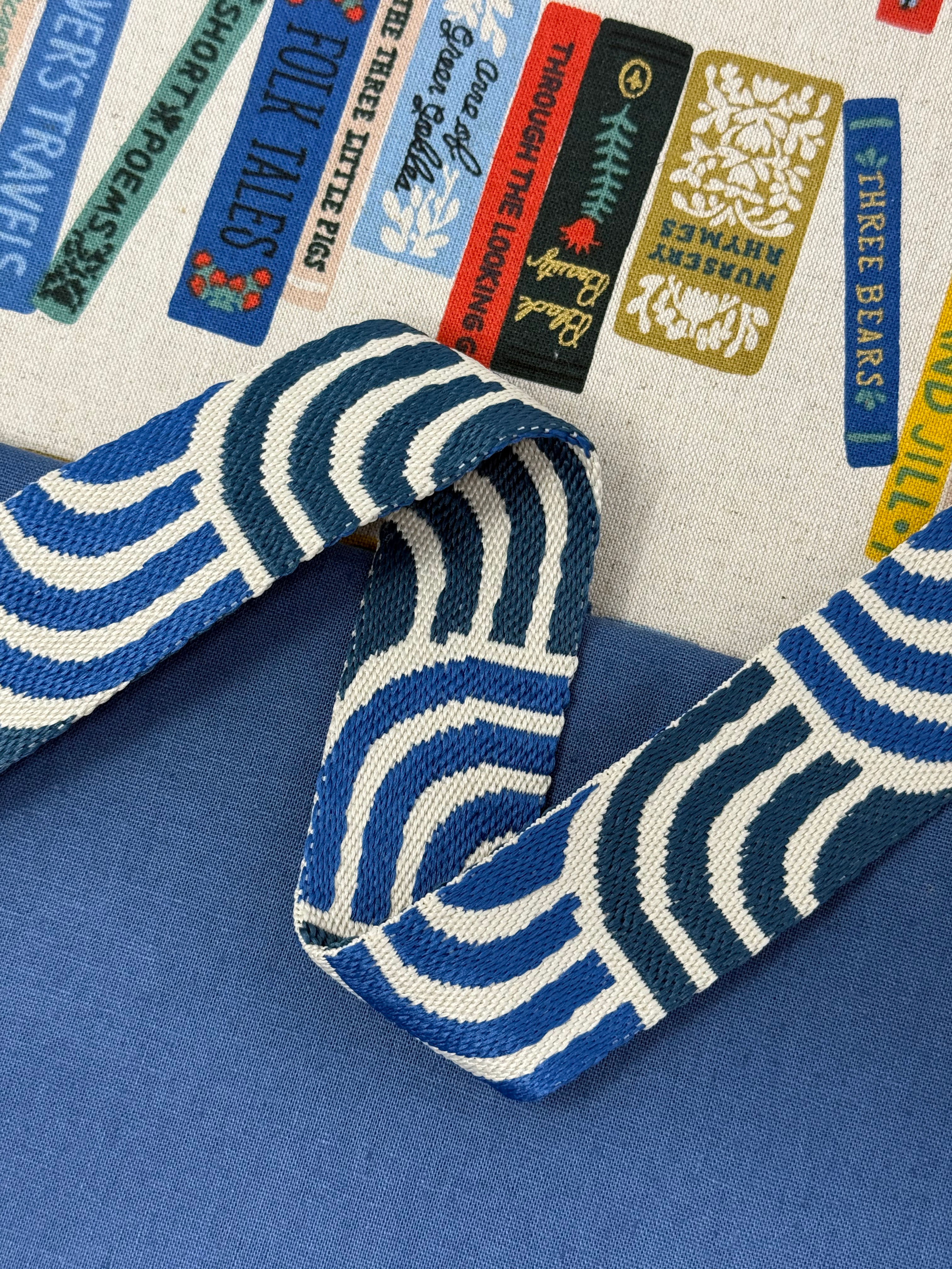 1½” (38mm) Art Deco Webbing - VIVID BLUE