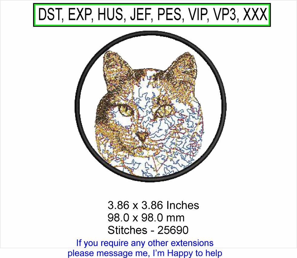 Thumbnail: BoyBoy the cat Machine Embroidery Hoop Design - Digital Download ITH