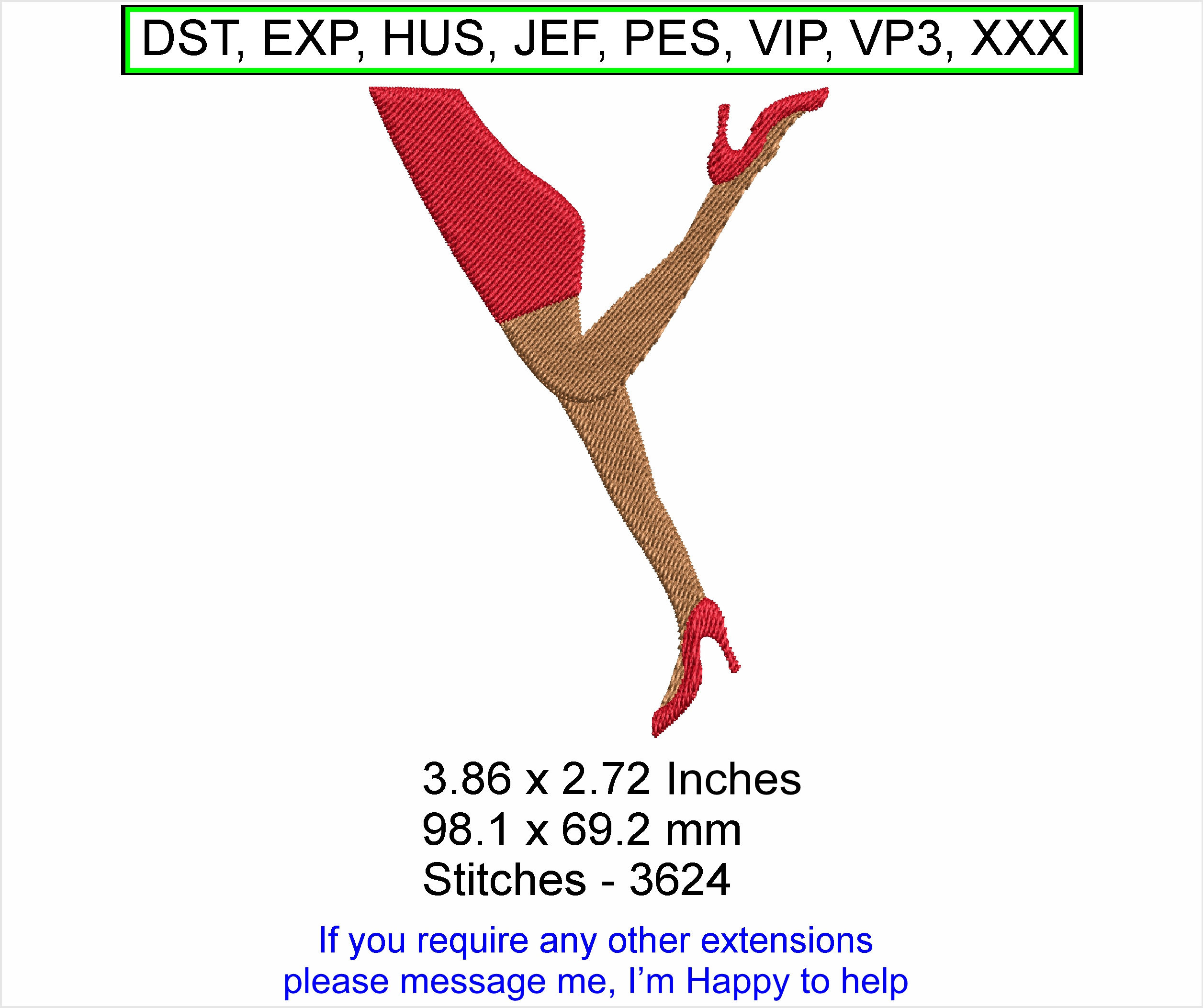 Retro Legs - Sizes - 3.86 x 2.72 Inches - Machine Embroidery Hoop Design