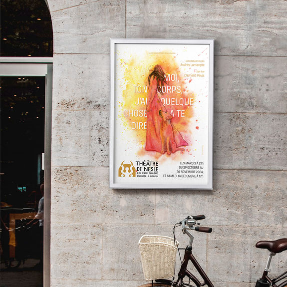 Affiche, flyer en logo ontwerp voor theater gezelschap Projet-Sens