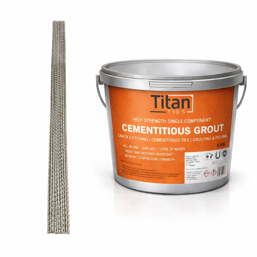 crack stitching, crack stitch, brick stitching, crack repair, crack stitching kit, crack repair kit, helibar kit, titan ties
