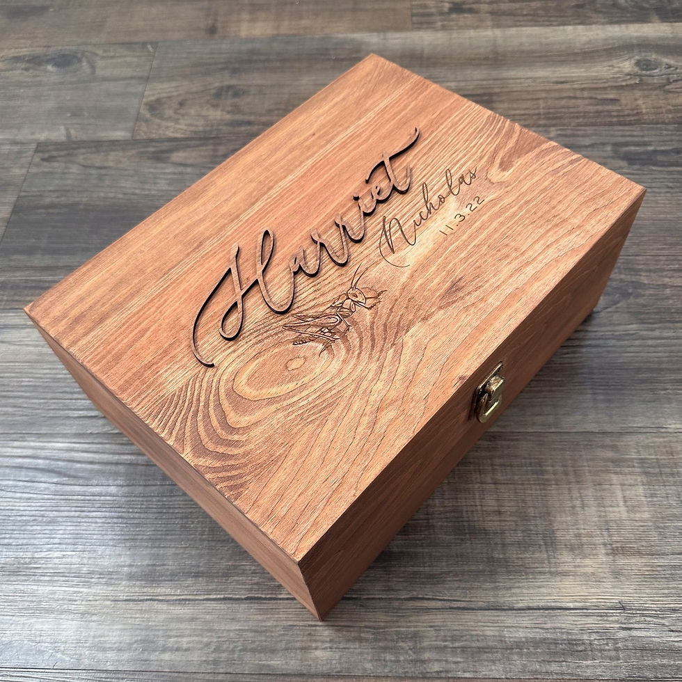 Thumbnail: hinged lid keepsake box