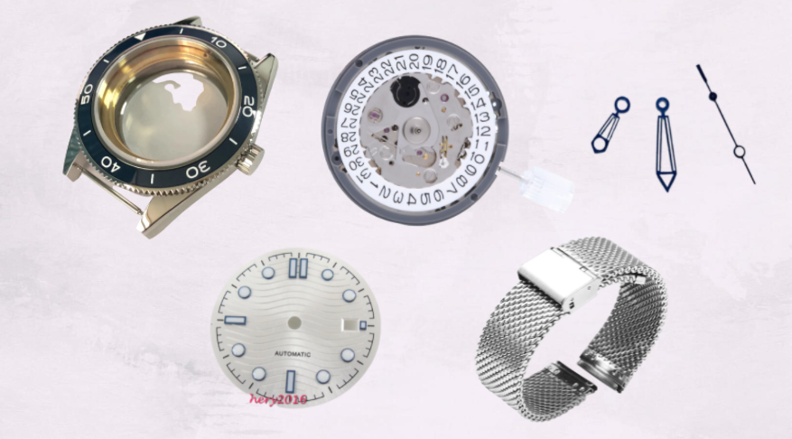 Omega Seamaster Homage Mod Watch Parts