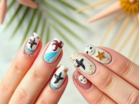 How Beach Nail Designs Capture Sunset and Coastal Chic Looks