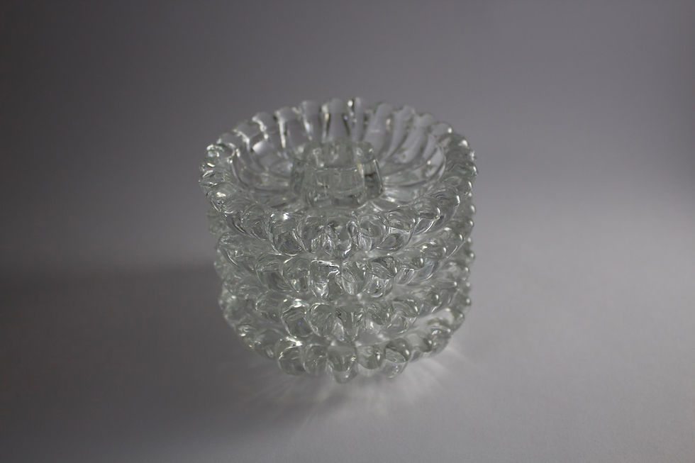 Miniatura: Cuarteto floral portavelas apilable