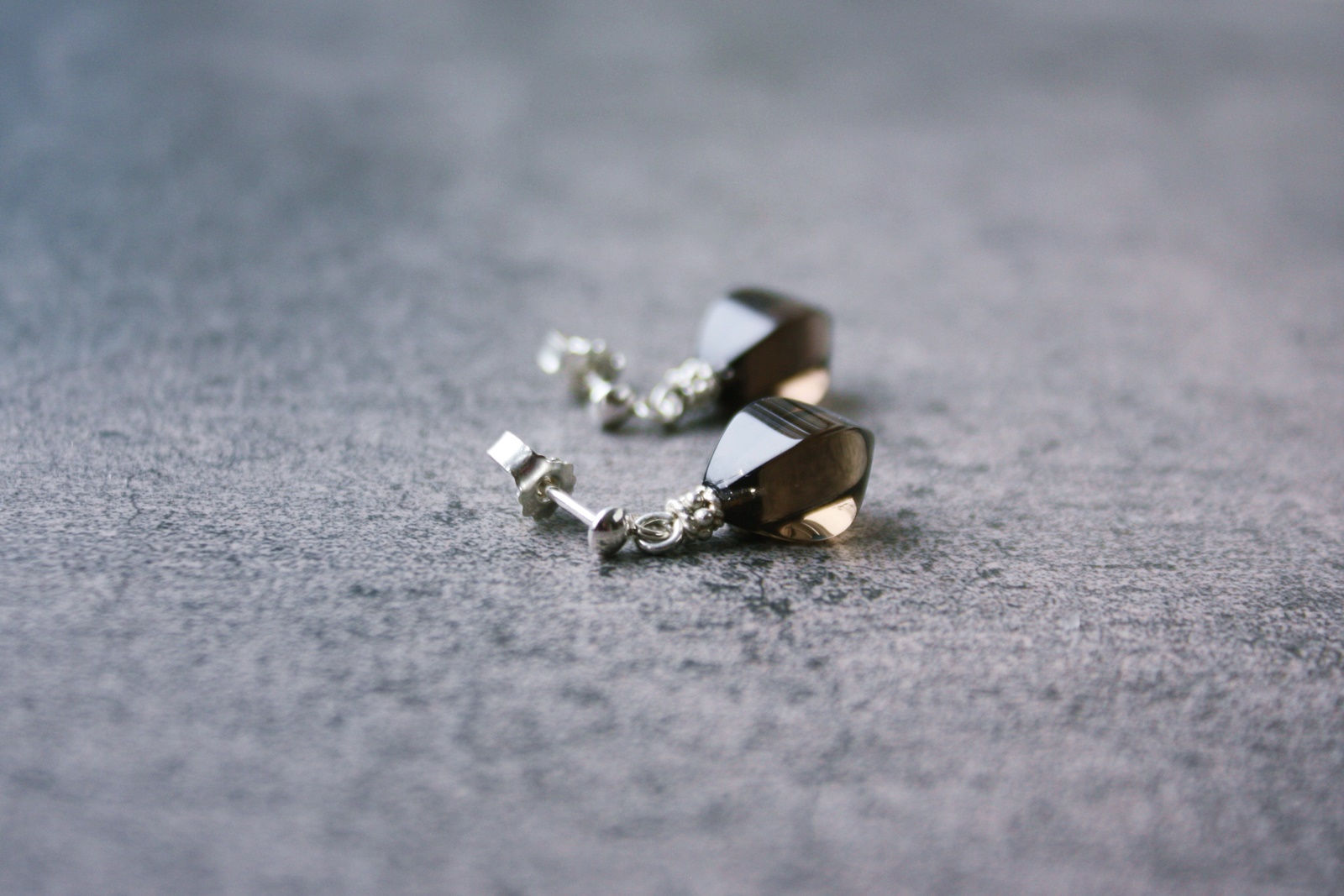 Rauchquarz - Ohrhänger "Gatsby"