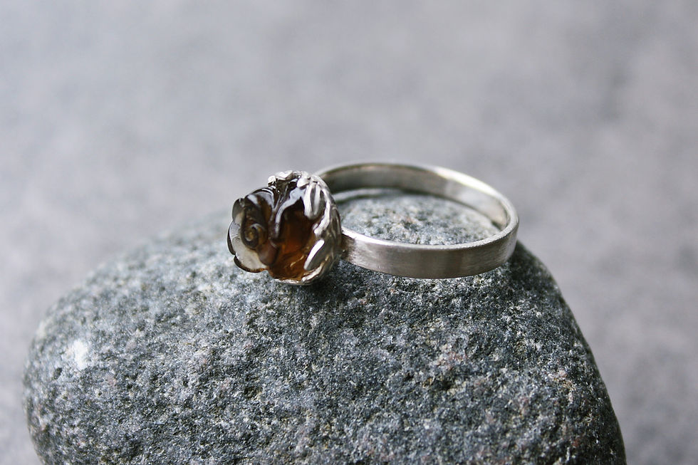 Miniaturbild: Rauchquarzring "Nachtschatten"