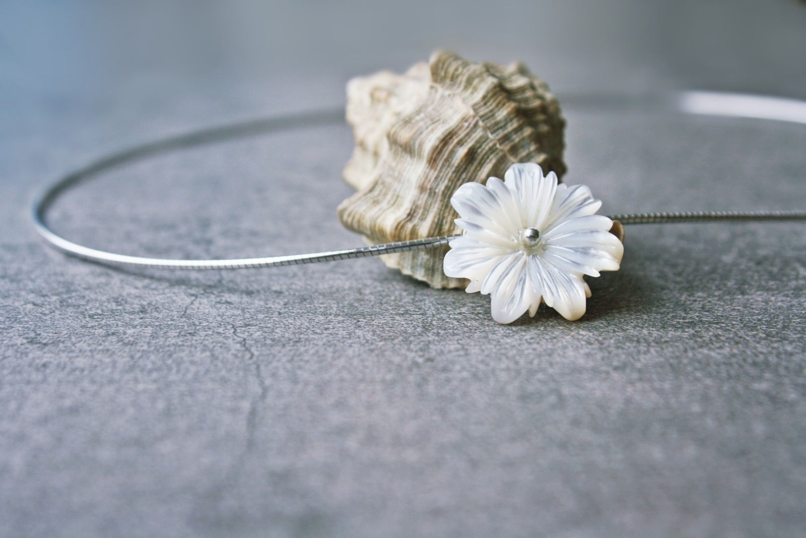 Perlmutt-Collier "Magarite"